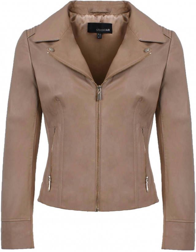 Studio AR by Arma Kendall Sheep Denvey Jacket , Beige, Dames