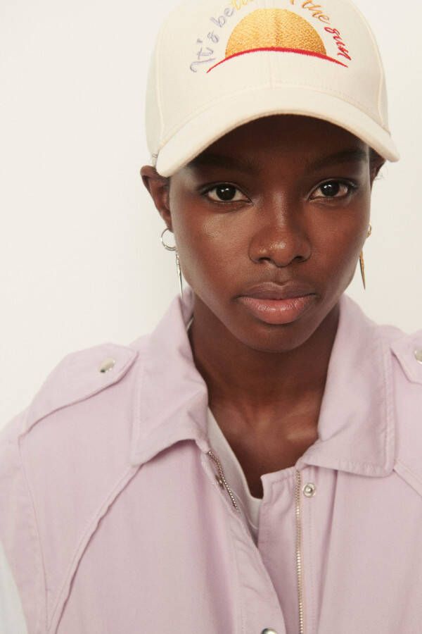 BA&SH Huben gilet van denim met steekzakken