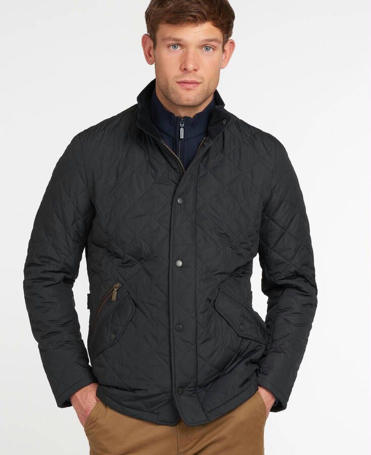 Barbour jack gestikt donkerblauw
