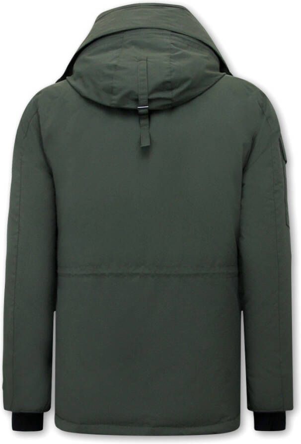 Beluomo Halflange winterjas met capuchon