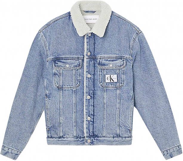 Calvin Klein Blauwe Spijkerjas Regular 90s Sherpa Denim Jacket