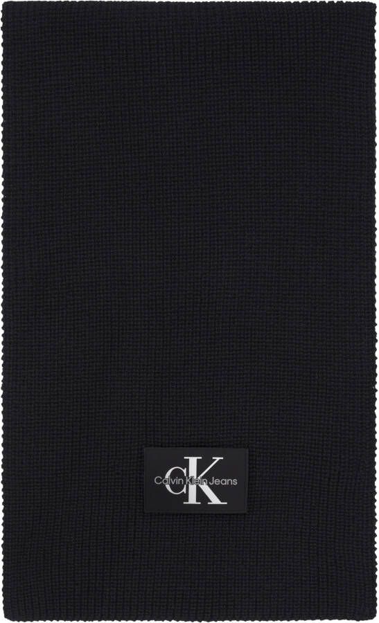 Calvin Klein Monologo Patch sjaal K60K610143 BDS , Zwart, Heren