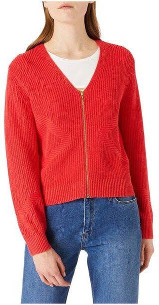 comma gebreid vest rood