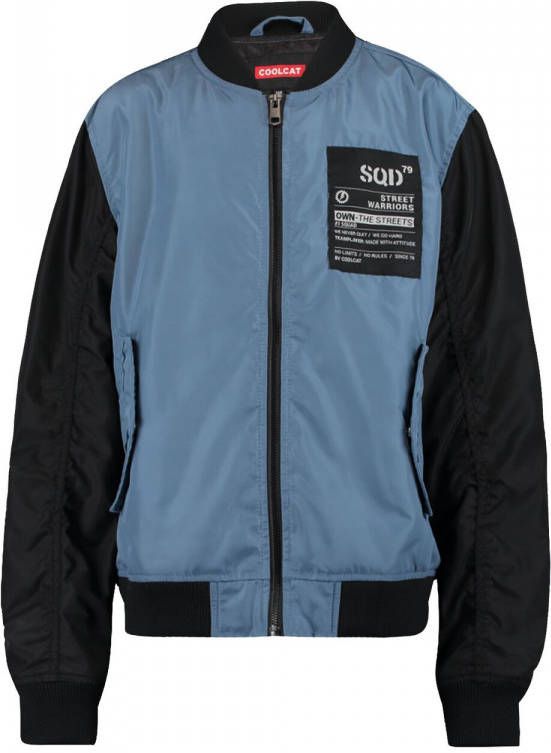 CoolCat Junior bomberjack zomer Josh CB grijsblauw