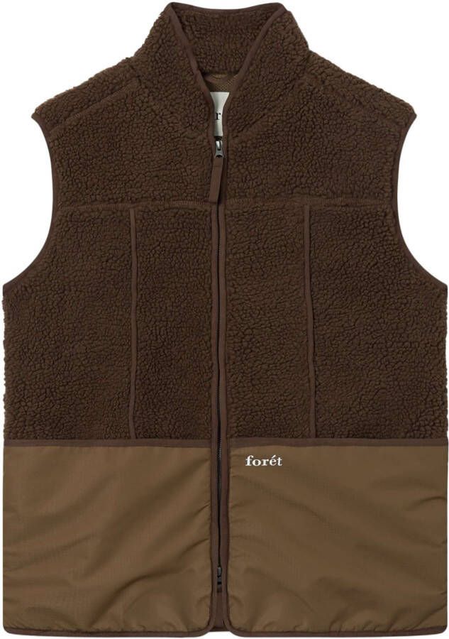 Forét Fell Fleece Vest Muileveles Brown Teddy , Bruin, Heren