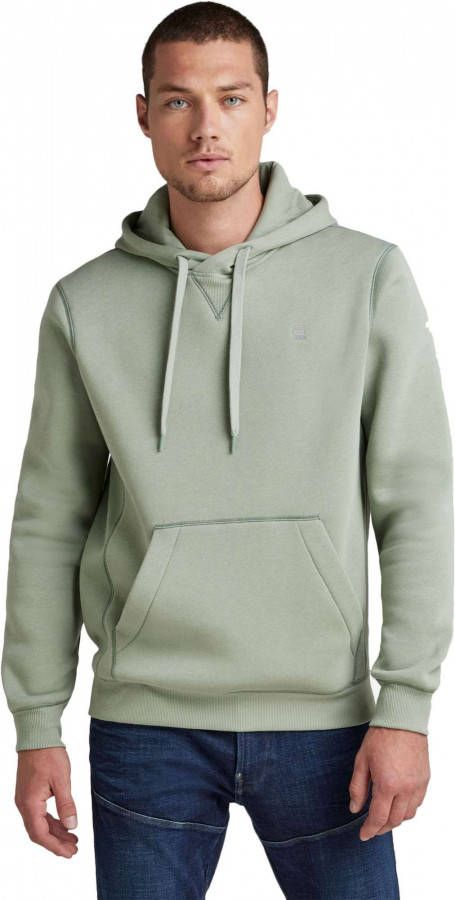 G-Star G Star RAW hoodie met biologisch katoen iceberg green