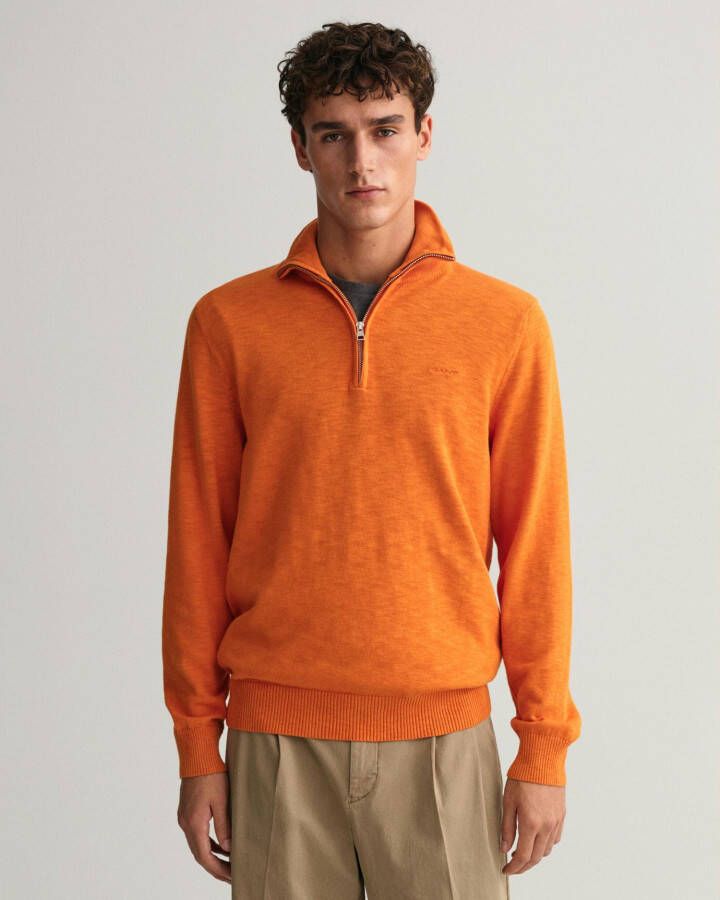 Gant trui met rits , Oranje, Heren
