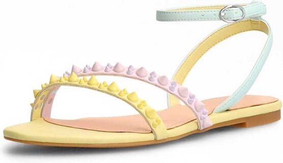 Guess Platte sandalen , Geel, Dames