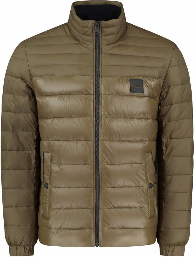 Hugo Boss winterjas groen normale fit effen rits
