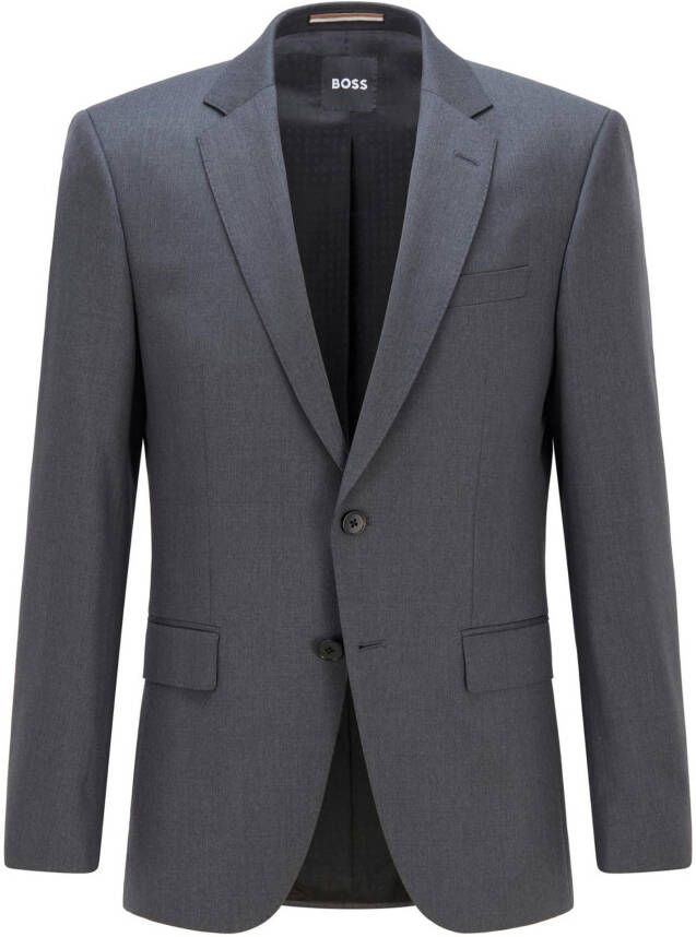 Hugo Boss kostuum mix en match wol slim fit grijs effen