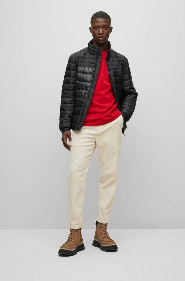 Hugo Boss winterjas zwart normale fit effen rits