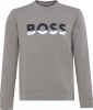 Hugo Boss sweater beige geprint katoen ronde hals online kopen
