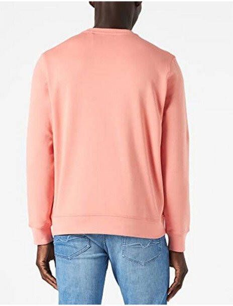 Hugo Boss trui Westart met ronde hals zalmroze