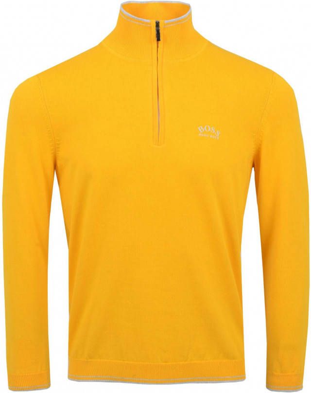 Boss trui met rits , Geel, Heren