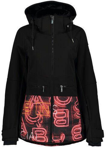 Icepeak softshell ski jack Ely zwart/roze