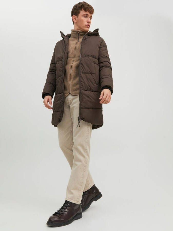 jack & jones Gewatteerde jas lange capuchon