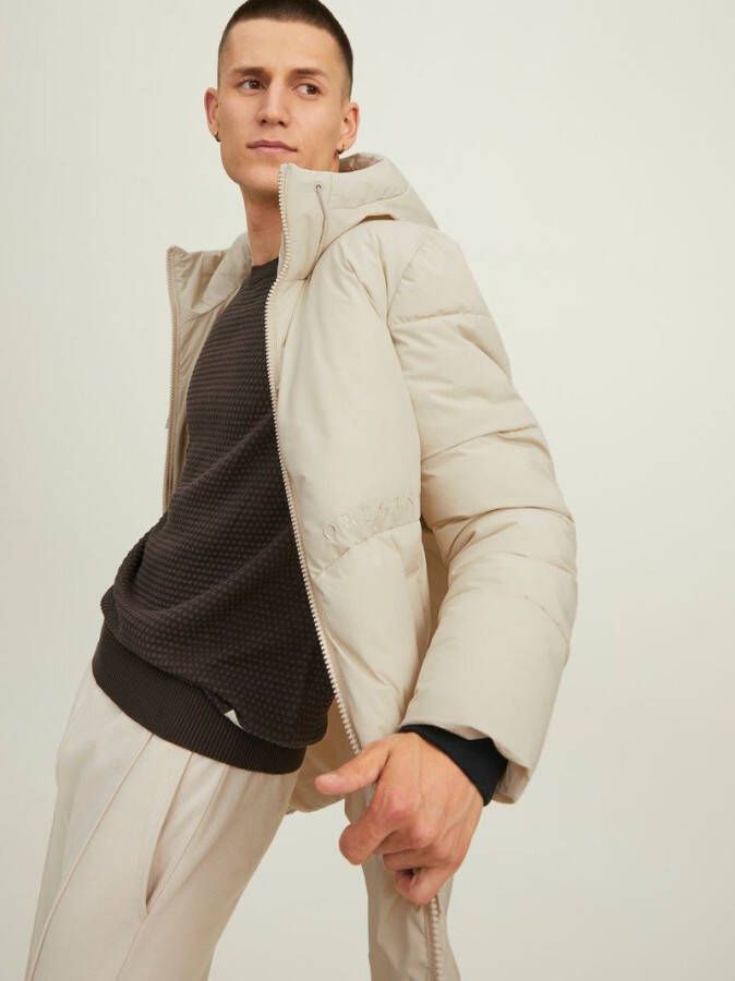 jack & jones Gewatteerde jas lange capuchon