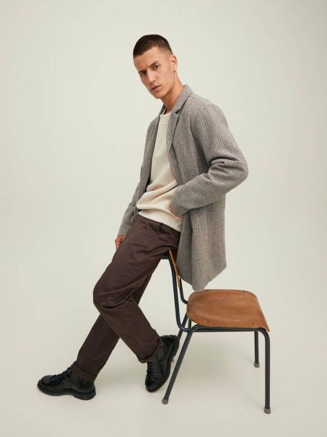 jack & jones Lange jas geruite single breasted