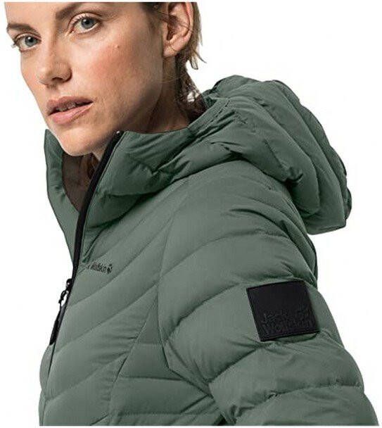 Jack Wolfskin Athletic Down Coat Dames Jas Lichtgroen