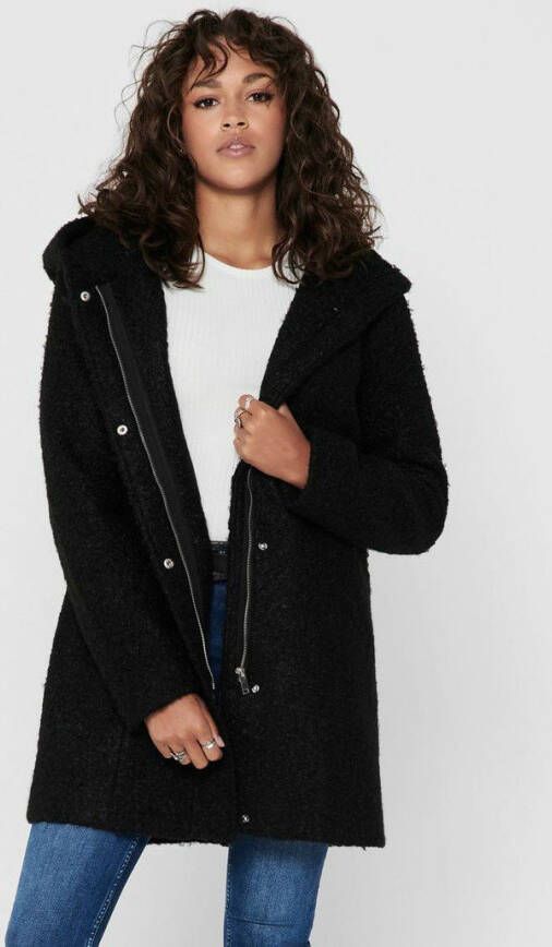 Jacqueline de Yong Jdysonya long boucle hood jacket ot