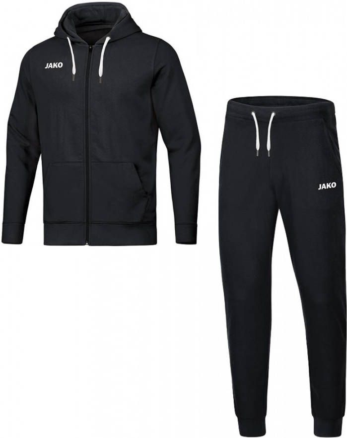 Jako Joggingpak base jas met kap m9665 08