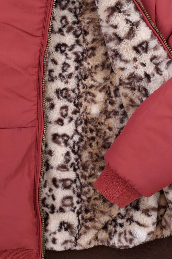 Looxs Revolution Reversible winterjas rose/animal voor meisjes in de kleur
