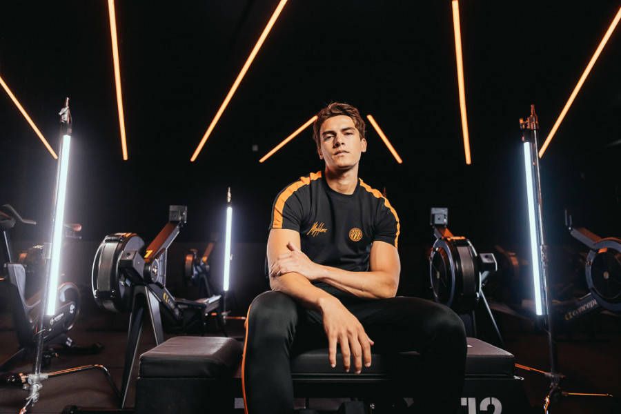 Malelions Academy t shirt zwart oranje s1 aw22 13 929