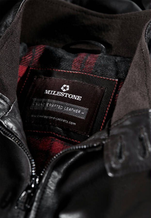 Milestone leren jack Ms Henry , Bruin, Heren