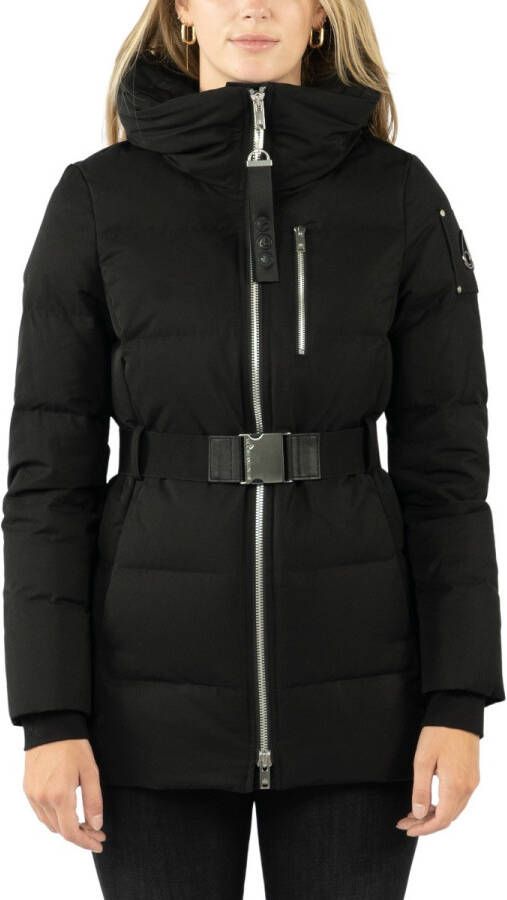 Moose Knuckles Maligne Hooded Parka Coat , Zwart, Dames