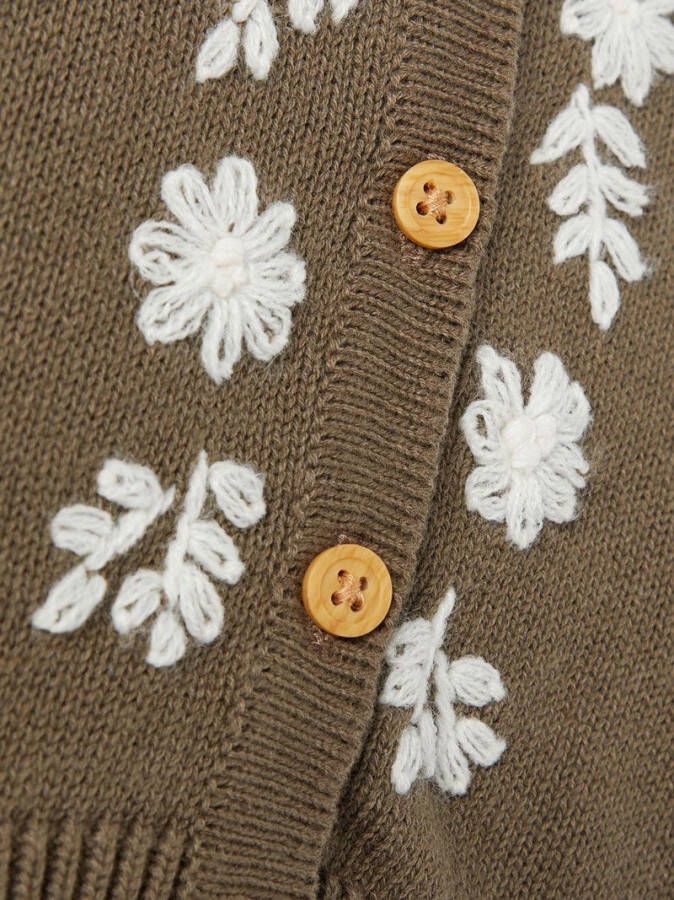 name it Gebreid vest geborduurd