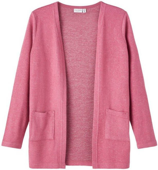 name it Gebreid vest lange pasvorm