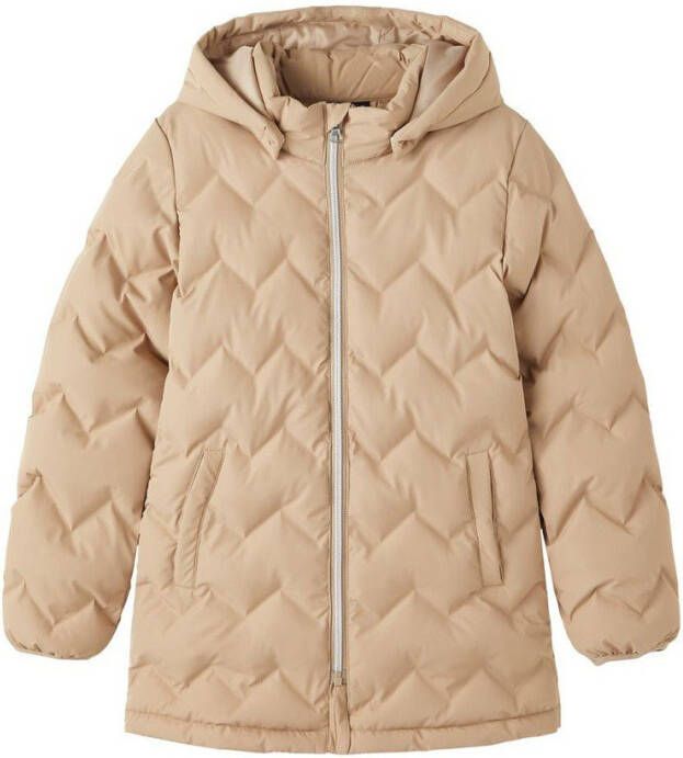 name it Noem het mini nmfHerenne puffer jas camp zilver mink | Freewear beige , Beige, Dames