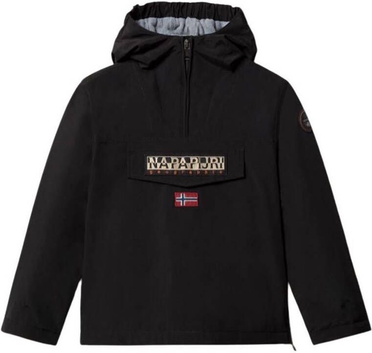Napapijri anorak/winterjas Rainforest winter 2 met logo zwart