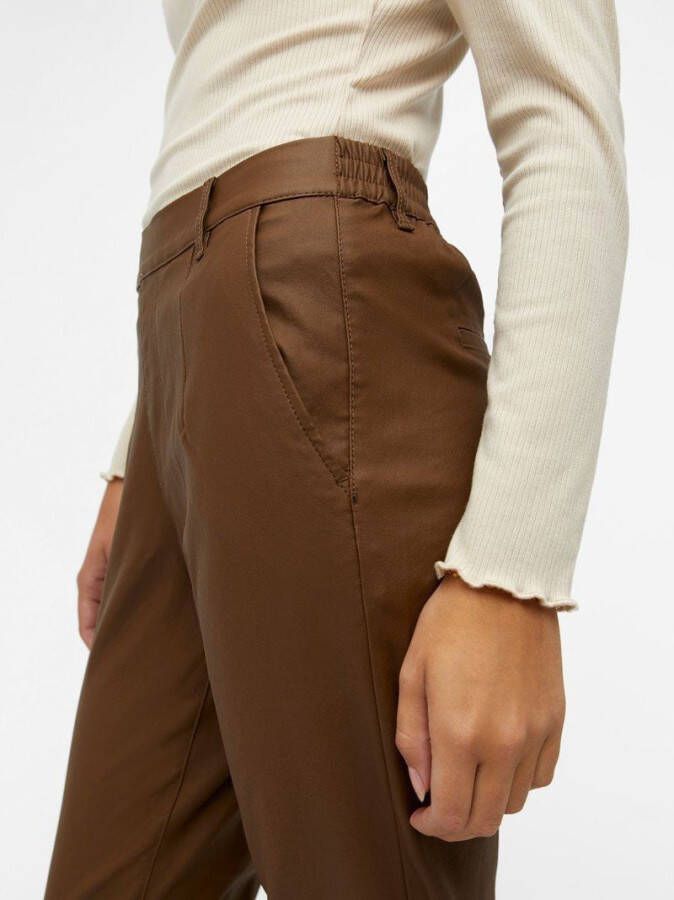 Object Broek gecoate straight fit