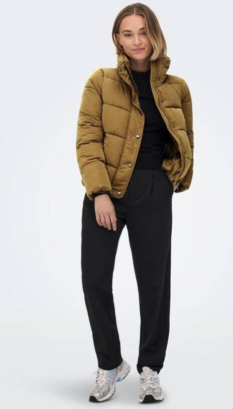 Only Gewatteerde jas opstaande kraag