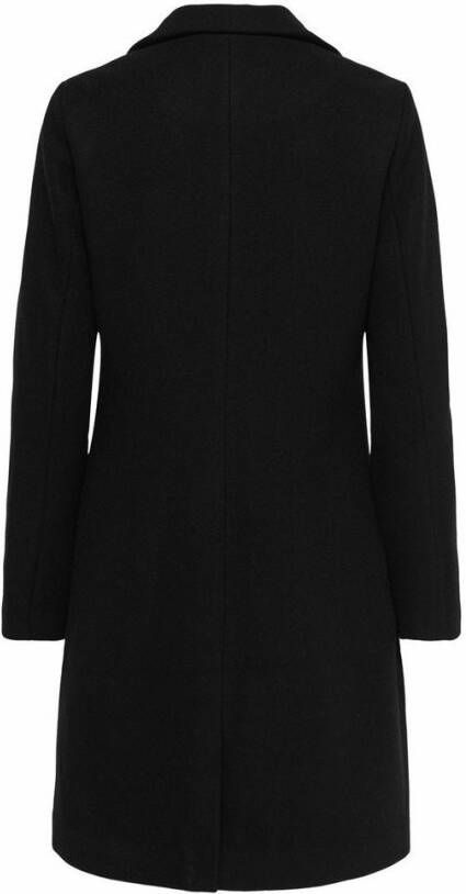 Only Lange jas effen gekleurde wol