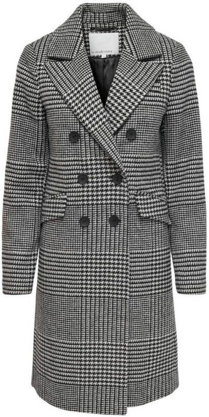 Only Lange jas geruite wollen