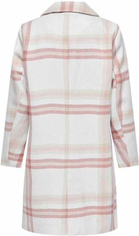 Only Lange jas petite ruitjes wollen