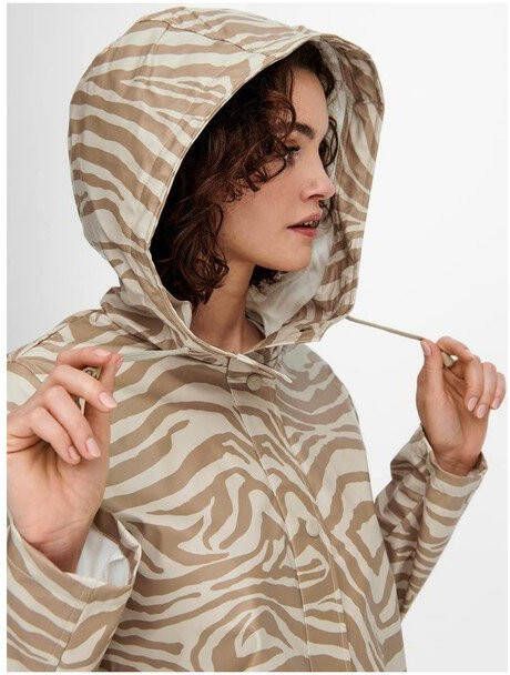 ONLY regenjas ONLELLEN met zebraprint bruin/beige