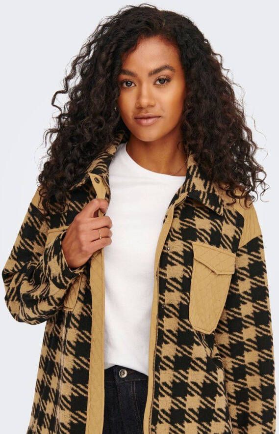 Only Overshirt doorgestikte mix