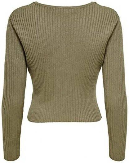 Only Gebreid vest nauwsluitend v hals