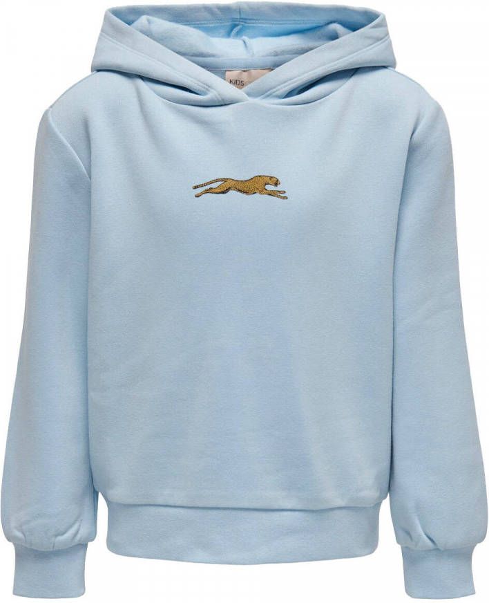ONLY KIDS GIRL hoodie KONJOHANNE met printopdruk lichtblauw