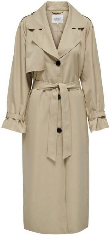 ONLY trenchcoat jas ONLCHLOE met ceintuur beige