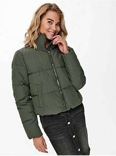 Only Korte donsjas, gematelasseerd, opstaande kraag