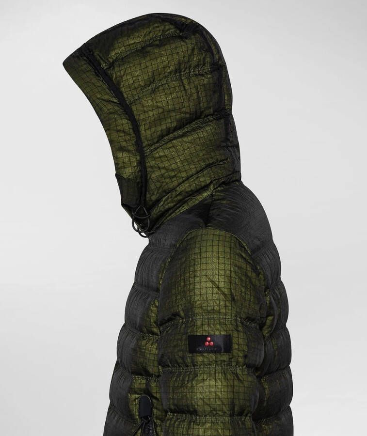 Peuterey Ultra lichtgewicht en semi shiny down jas , Groen, Heren