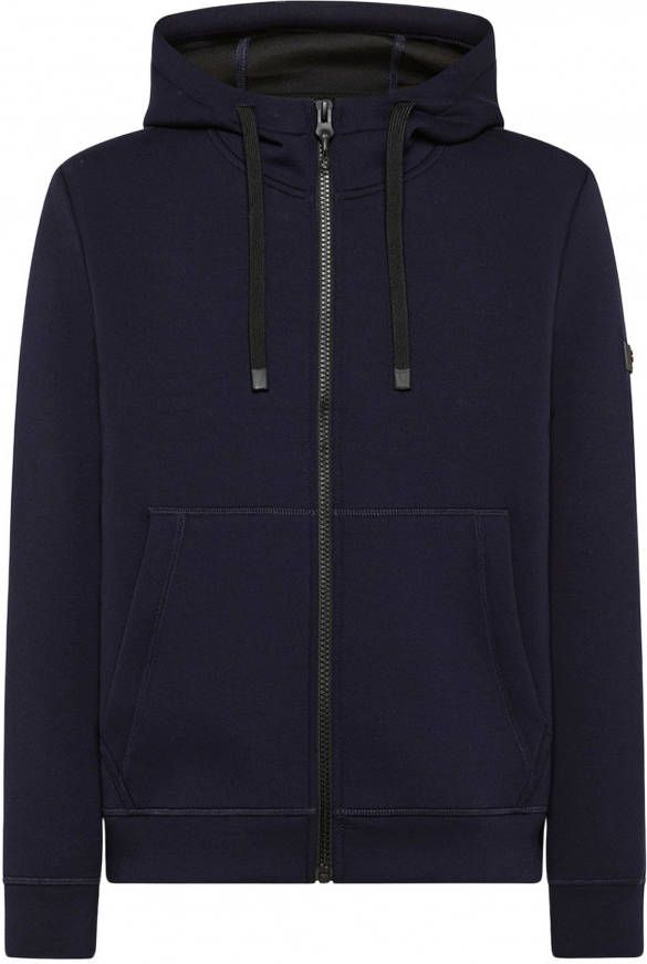 Peuterey Bomberjack in stretch scuba materiaal , Blauw, Heren