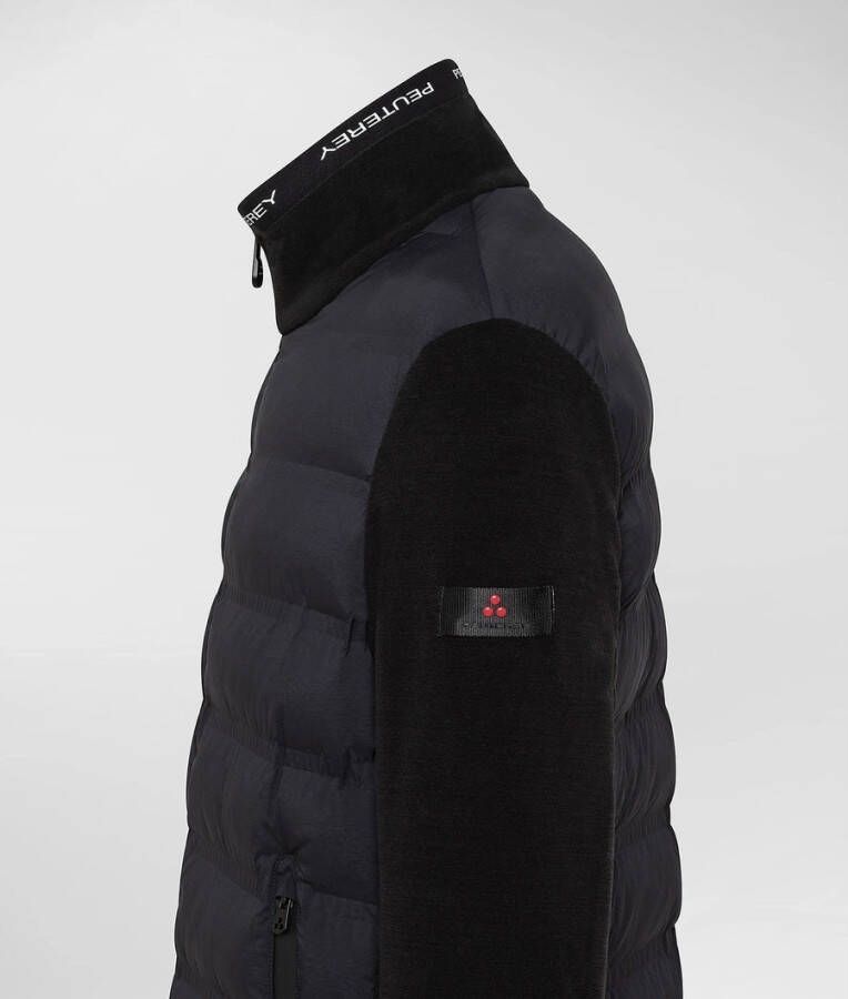 Peuterey Dubbele materiaal stretch down Proof Bomber Jacket , Zwart, Heren