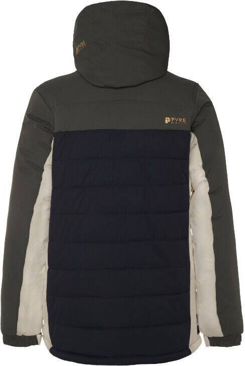 Protest ski jack Fishburns donkerblauw/groen/beige