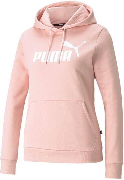 Puma Roze Ess Logo Hoodie Fleece Dames maat L