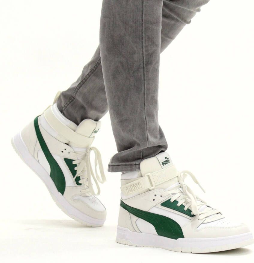 Puma RBD Game Halfhoge Sneaker Heren Wit/Groen/Beige